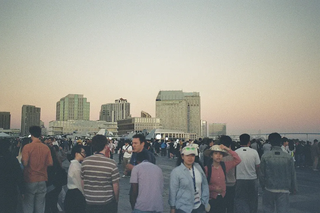 ACL Social Event on the deck of a decommissioned aircraft carrier at San Diego Harbour Area