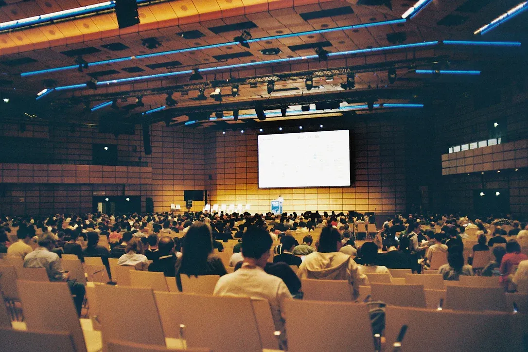 Main Hall of the Convention Center for ACL 2025 near the UN headquarters in Vienna
